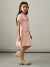 Reiss Pink 9-13 Yrs Rib-knit Button-down Dress