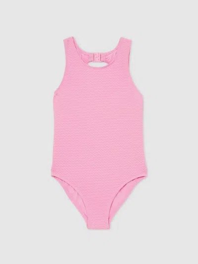 Reiss Pink Textured Swimsuit