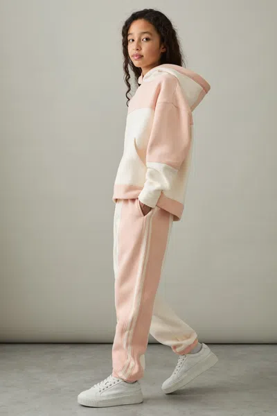 Reiss Pink Theadora 4-9 Yrs Colour-block Hoodie And Joggers Set