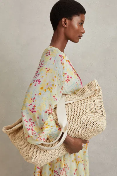 Reiss Lyla Buttercup Printed Blouse In Neutral