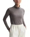 Reiss Piper Turtle Neck Fitted Top In Gray