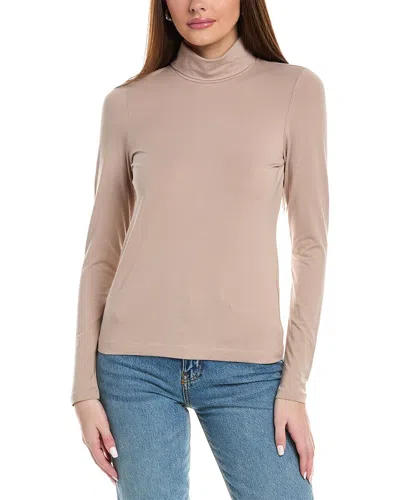 Reiss Piper Turtleneck Fitted Top In Neutral