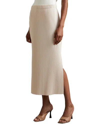 Reiss Pippa Jersey Pleated Column Dress In Neutral
