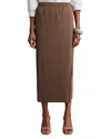 Reiss Womens Chocolate Pippa Pleated Stretch-jersey Midi Skirt In Brown