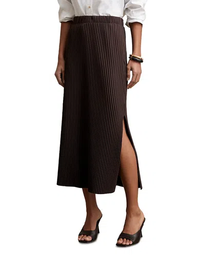 Reiss Pippa Pleated Midi Skirt In Burgundy