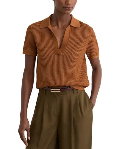 Reiss Pippa Polo In Orange