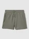 Reiss Pistachio 3-9 Yrs Textured Cotton Drawstring Shorts In Green