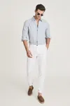 Reiss Pitch - White Slim Fit Washed Chinos, Uk 38 R
