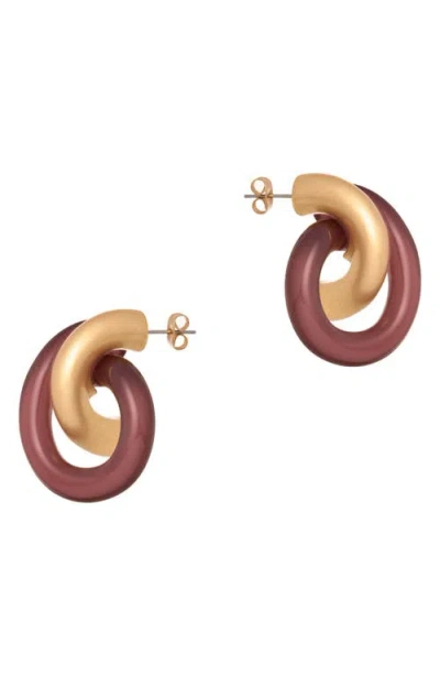 Reiss Pixie Polished Knot Earrings In Gold