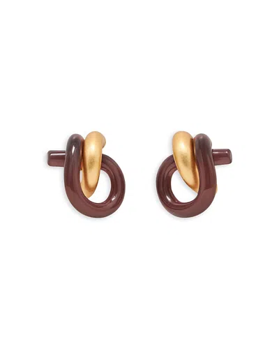 Reiss Pixie Sculptural Knot Stud Earrings In Multi