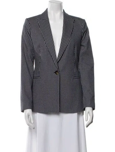 Pre-owned Reiss Plaid Print Blazer In Blue