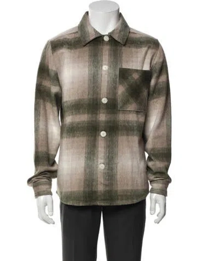Pre-owned Reiss Plaid Print Jacket In Neutral