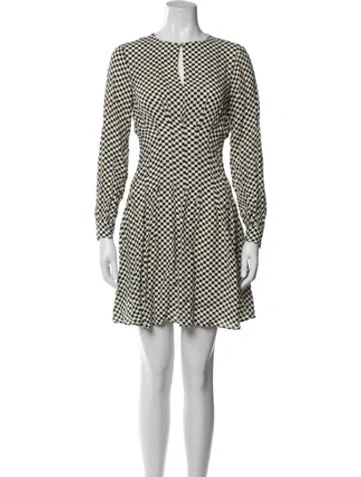Pre-owned Reiss Plaid Print Mini Dress In Multi