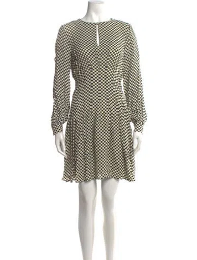 Pre-owned Reiss Plaid Print Mini Dress In Multi