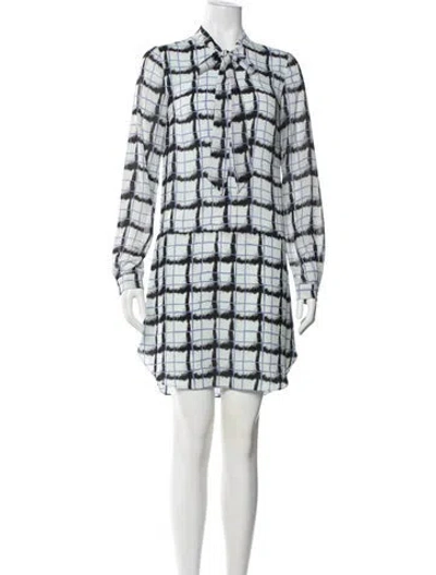 Pre-owned Reiss Plaid Print Mini Dress In Multi