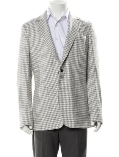 Pre-owned Reiss Plaid Print Peacoat In Multi