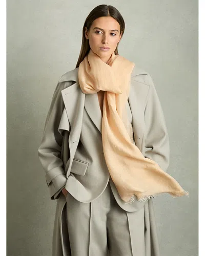Reiss Plain Scarf In Neutral