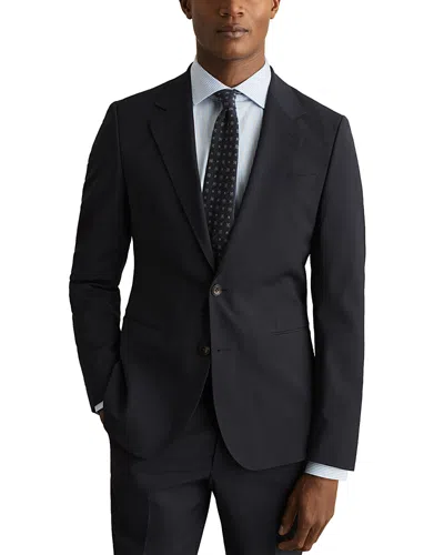 Reiss Plain Weave Tailored Fit Suit Jacket In Blue