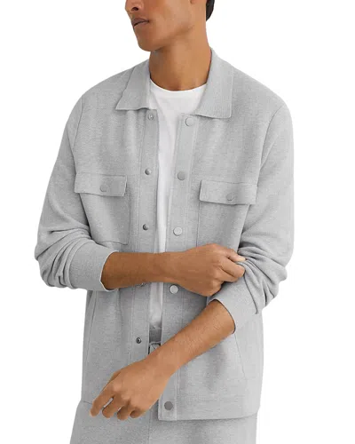Reiss Plaistow Milano Knit Overshirt In Animal Print
