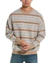 Reiss Camel Plato Wool Fairisle Crew Neck Jumper