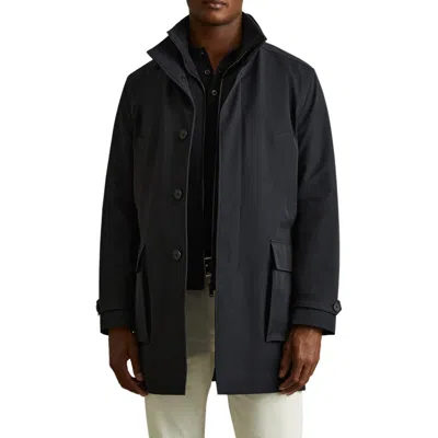 Reiss Player Water Resistant Coat In Blue