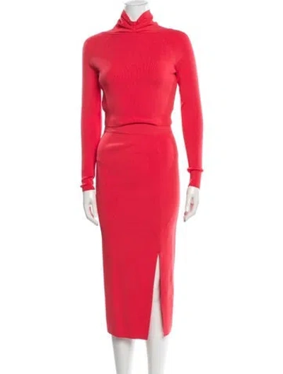 Pre-owned Reiss Pleated Accents Skirt Set In Pink