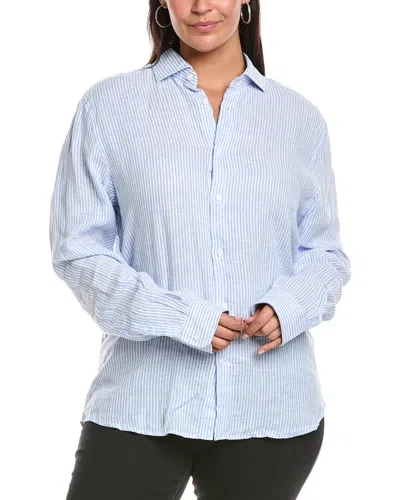 Reiss Plus Ruban Linen Shirt In Blue