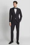 REISS NAVY MODERN FIT TUXEDO TROUSERS