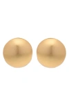 Reiss Pollie Polished Ball Huggie Hoop Earrings In Gold Tone