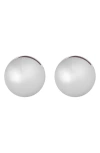 Reiss Pollie Polished Ball Huggie Hoop Earrings In Metallic