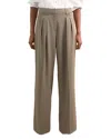 Reiss Womens Neutral Poppie Wide-leg Stretch-woven Trousers In Brown