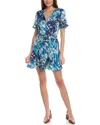 Reiss Posey Ditsy Print Flippy Dress In Blue