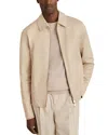 Reiss Preach Regular Fit Twill Trucker Jacket In Neutral