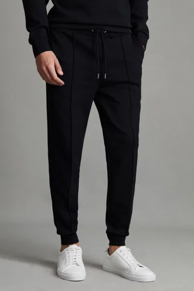 Reiss Navy Blue Premier Interlock Joggers