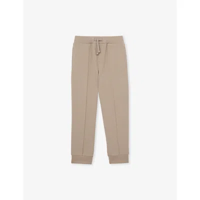 Reiss Kids' Stone Premier Drawstring-waist Stretch-jersey Jogging Bottoms 9-13 In Gray