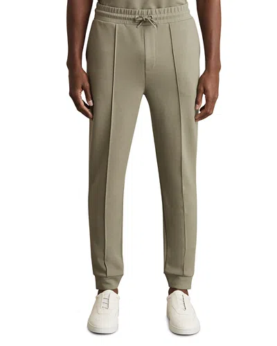 Reiss Premier Interlock Drawstring Joggers In Sage