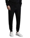 Reiss Navy Interlock Jersey Drawstring Joggers In Black