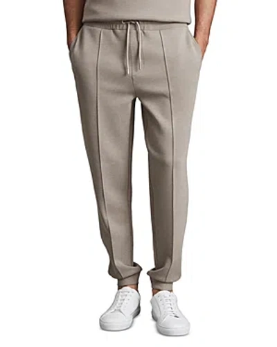 Reiss Premier Interlock Regular Fit Track Pants In Taupe