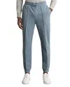 Reiss Mens Premier Drawstring-waist Straight-leg Stretch-jersey Jogging Bottoms Airforce Blue In Airforce Blue