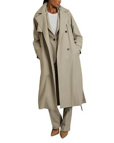 Reiss Premium Trench Coat In Neutral