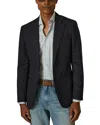 Reiss Navy Single-breasted Wool Blend Blazer In Prince Of Wales Check In Navy