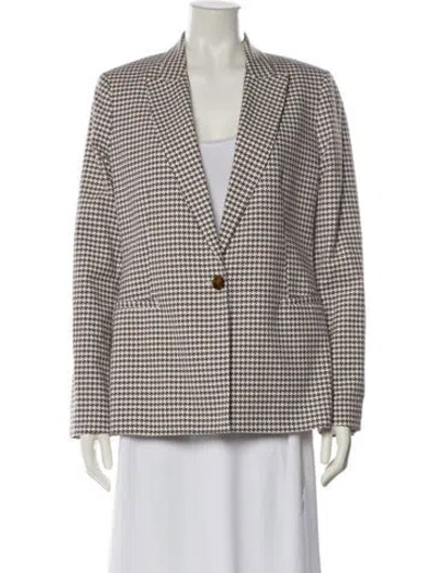 Pre-owned Reiss Printed Blazer W/ Tags In Neutral