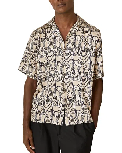 REISS PRINTED CAMP SHIRT