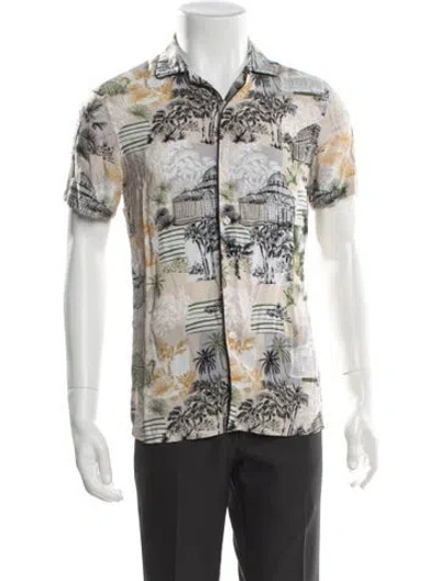 Pre-owned Reiss Printed Denim Jacket In Multi