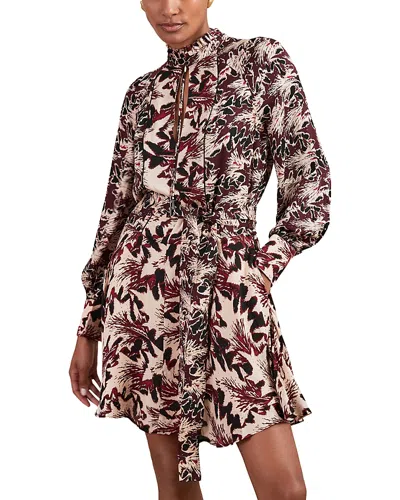 REISS PRINTED FLIPPY DRESS
