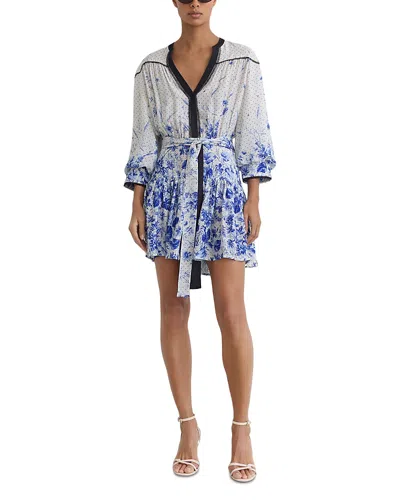 Reiss Printed Flippy Dress In Multi