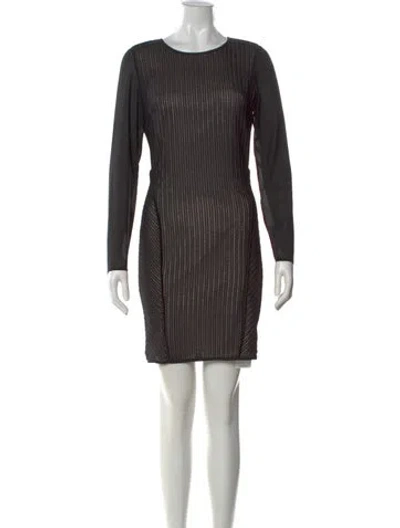 Pre-owned Reiss Printed Knee-length Dress In Black