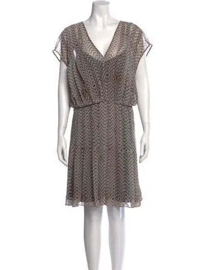 Pre-owned Reiss Printed Knee-length Dress In Multi