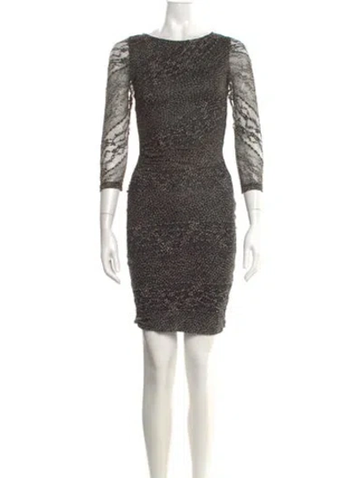 Pre-owned Reiss Printed Knee-length Dress In Multi