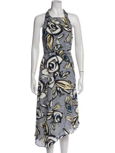 Pre-owned Reiss Printed Long Dress In Multi